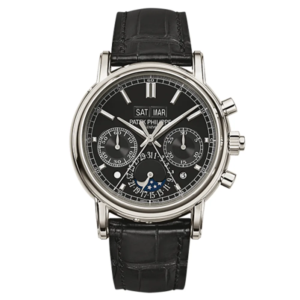 Patek Philippe Grand Complications Perpetual Calendar Split-Seconds Chronograph 5204 Platinum / Black