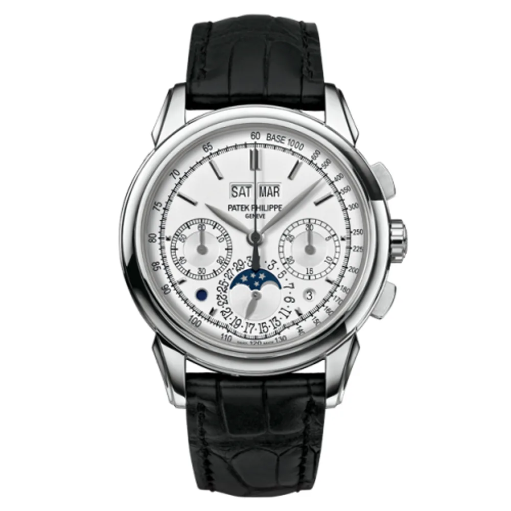 Patek Philippe Grand Complications Perpetual Calendar Chronograph 5270 White Gold / Tachymeter Double Chin