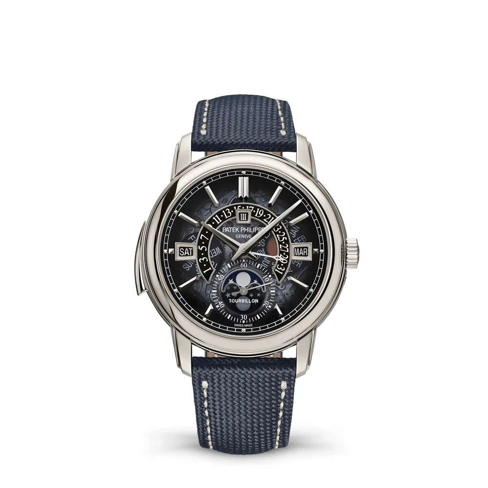 Patek Philippe Grand Complications, Platinum, Blue metallised dial