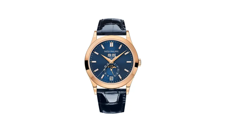 Patek Philippe Complications Annual Calendar 5396 Rose Gold / Blue / Baguette