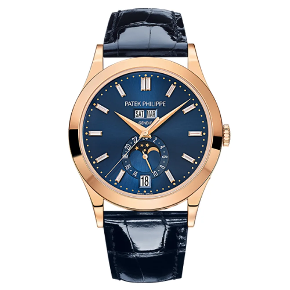 Patek Philippe Complications Annual Calendar 5396 Rose Gold / Blue / Baguette
