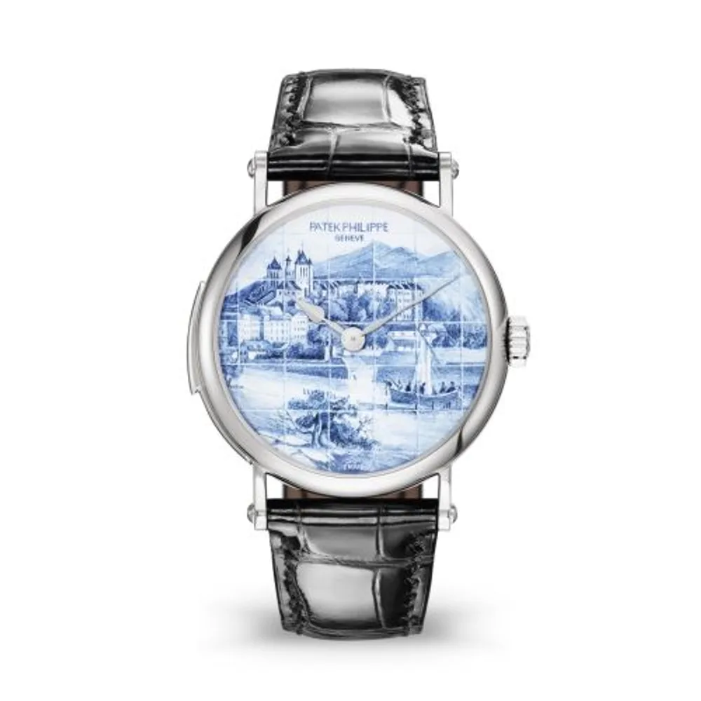Patek Philippe Grand Complications Tourbillon Minute Repeater 5538 White Gold / Old Views of Geneva
