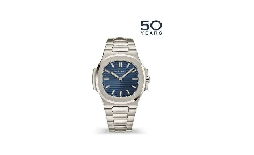 Patek Philippe Nautilus, Platinum, Blue dial