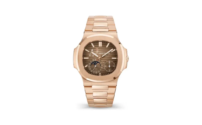 Patek Philippe Nautilus, Rose gold, Dark brown dial