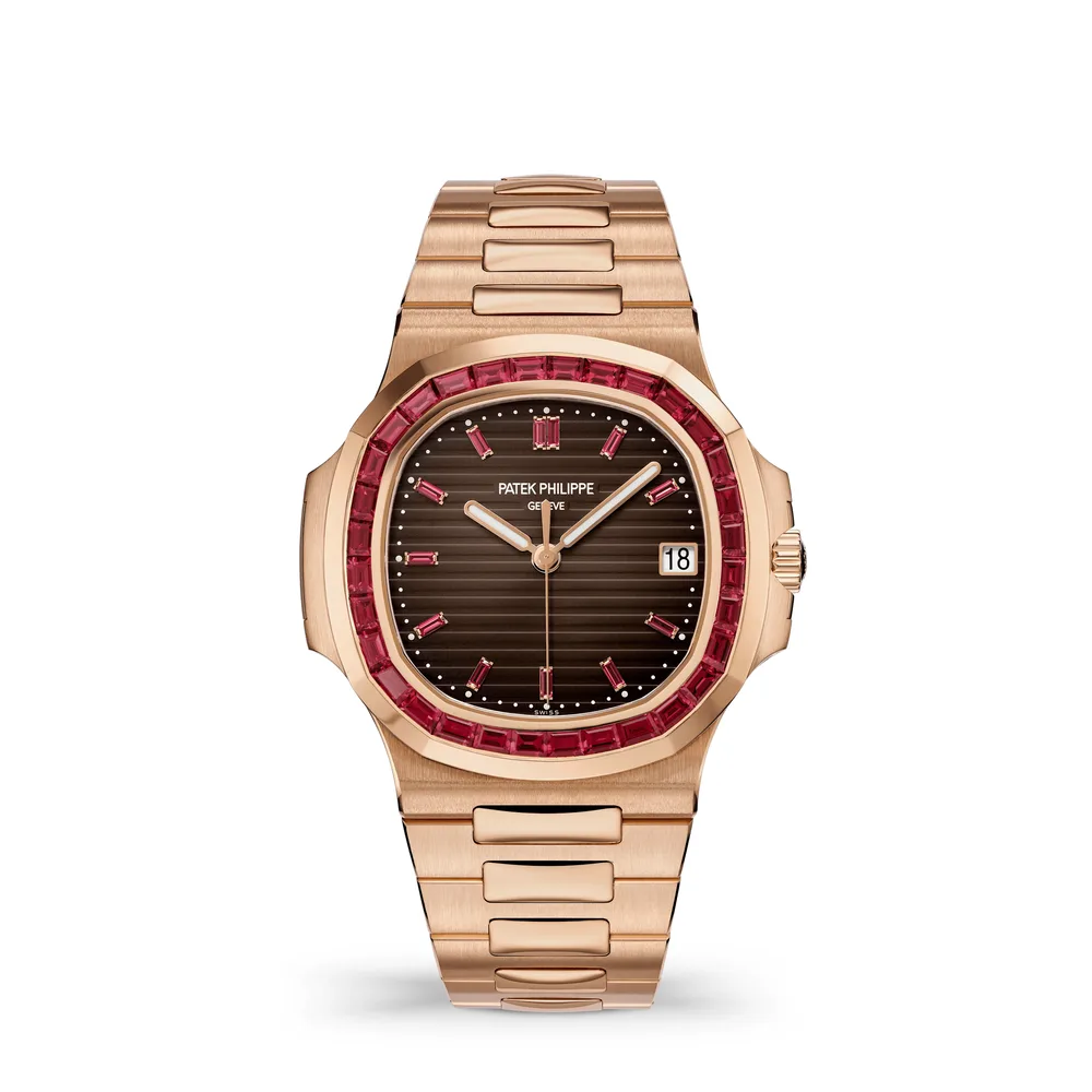 Patek Philippe Nautilus, Rose gold, Brown dial
