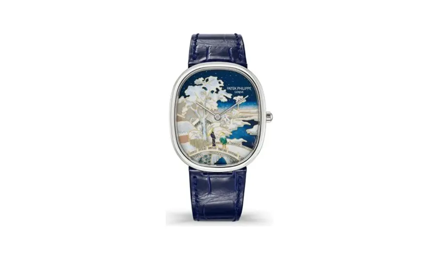 Patek Philippe Golden Ellipse 5738 Snow-Covered Landscape