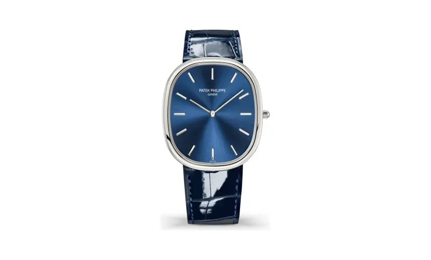 Patek Philippe Golden Ellipse, Platinum, Blue dial