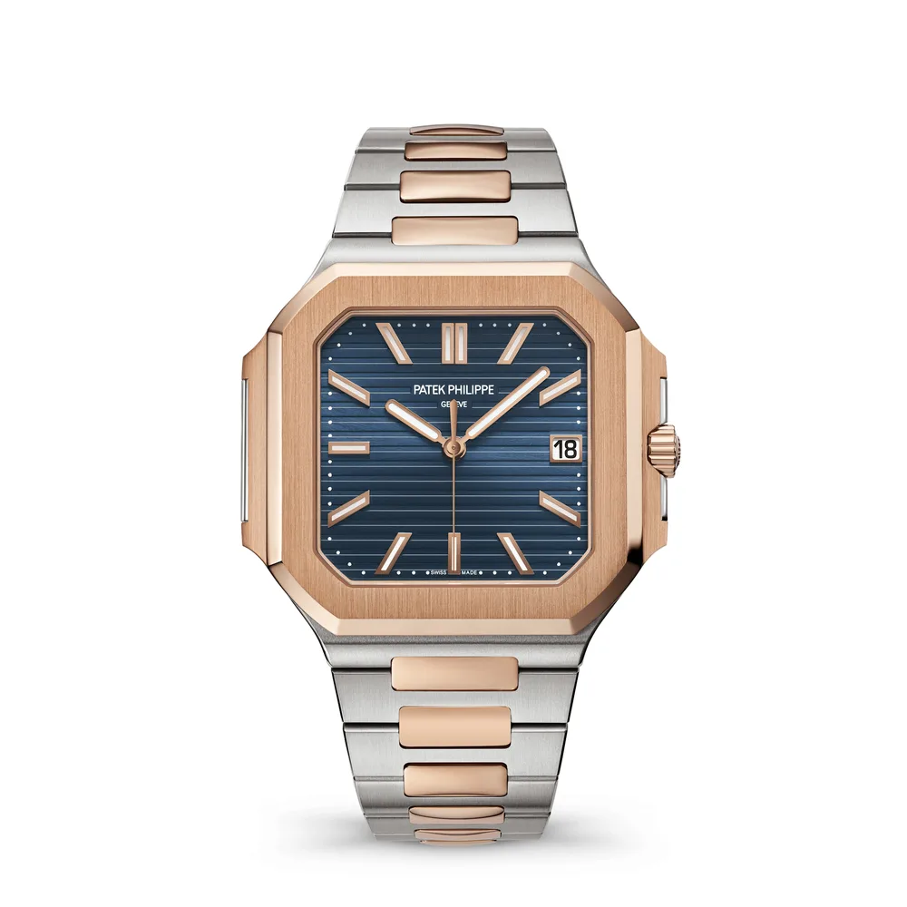 Patek Philippe Cubitus, Rose gold and steel, Blue dial