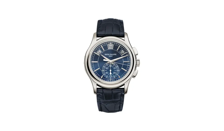 Patek Philippe Complications Annual Calendar Chronograph 5905 Platinum / Blue