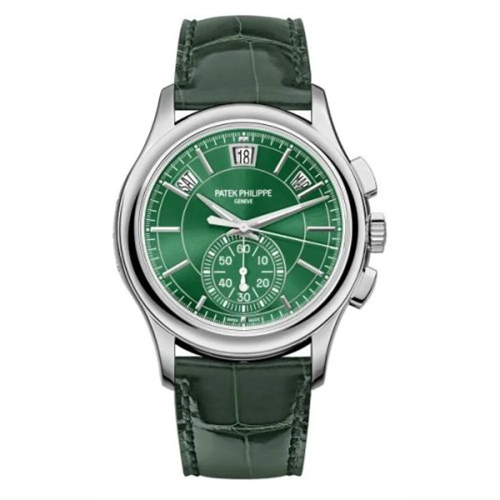 Patek Philippe Complications Annual Calendar Chronograph 5905 Platinum / Green
