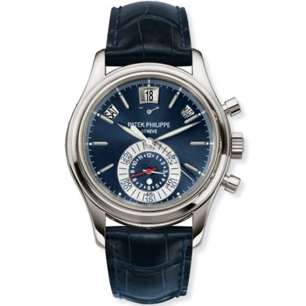 Patek Philippe Complications Annual Calendar Chronograph 5960 Platinum / Blue
