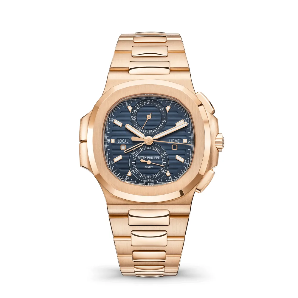 Patek Philippe Nautilus, Rose gold, Blue dial