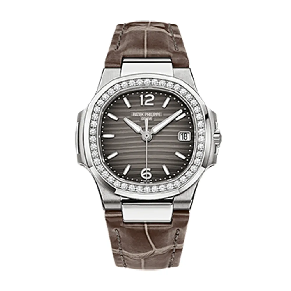 Patek Philippe Nautilus 7010 White Gold / Smoke Gray / Strap