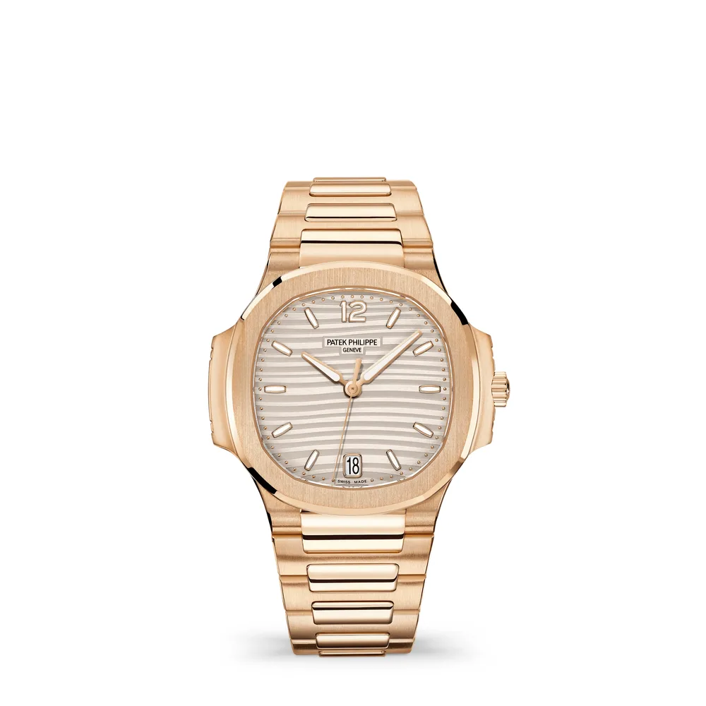 Patek Philippe Nautilus, Rose gold, Silvery dial