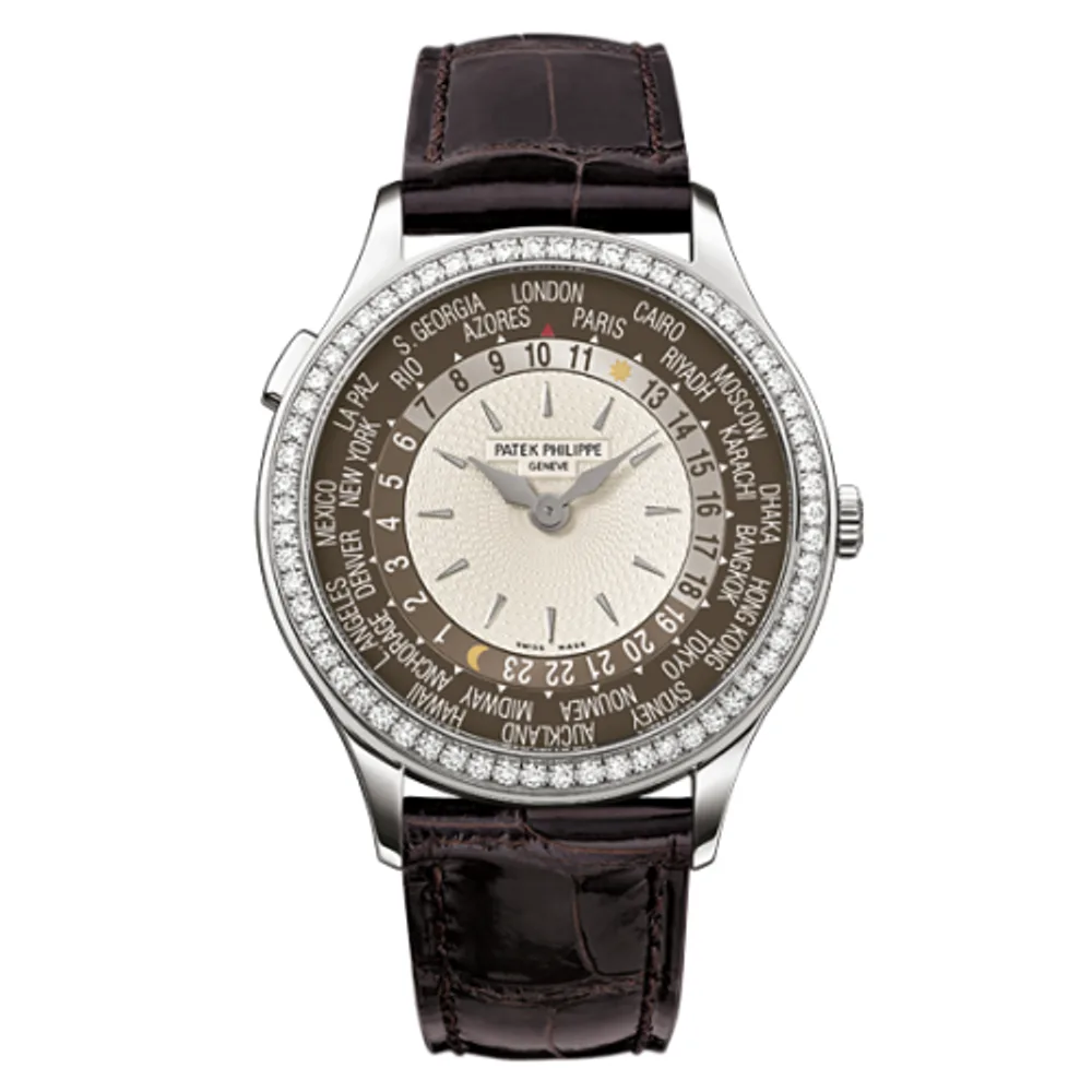 Patek Philippe Complications World Time 7130 White Gold / Brown