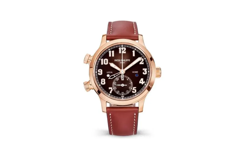 Patek Philippe Complications Calatrava Pilot Travel Time 7234 Rose Gold / Brown