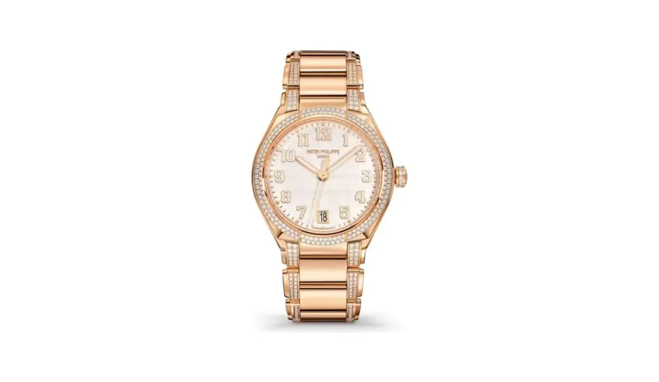Patek Philippe Twenty~4 Twenty-4 Automatic Rose Gold / Diamond / Shantung Silk