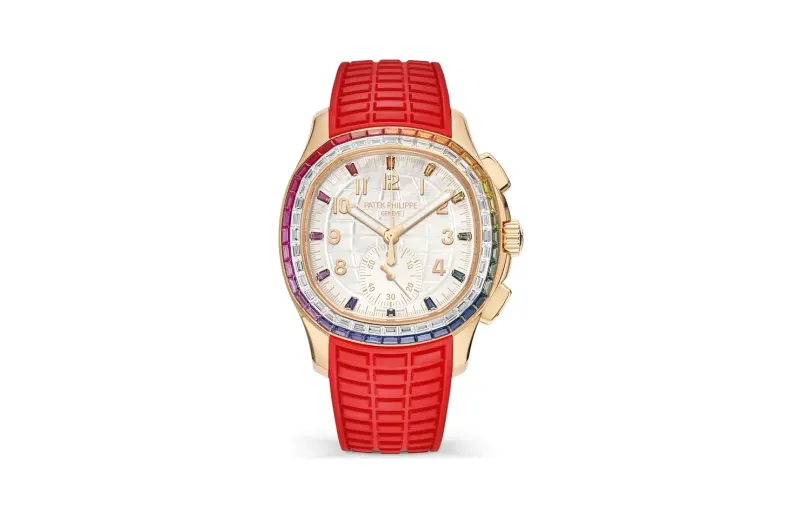 Patek Philippe Aquanaut, Rose gold, White dial