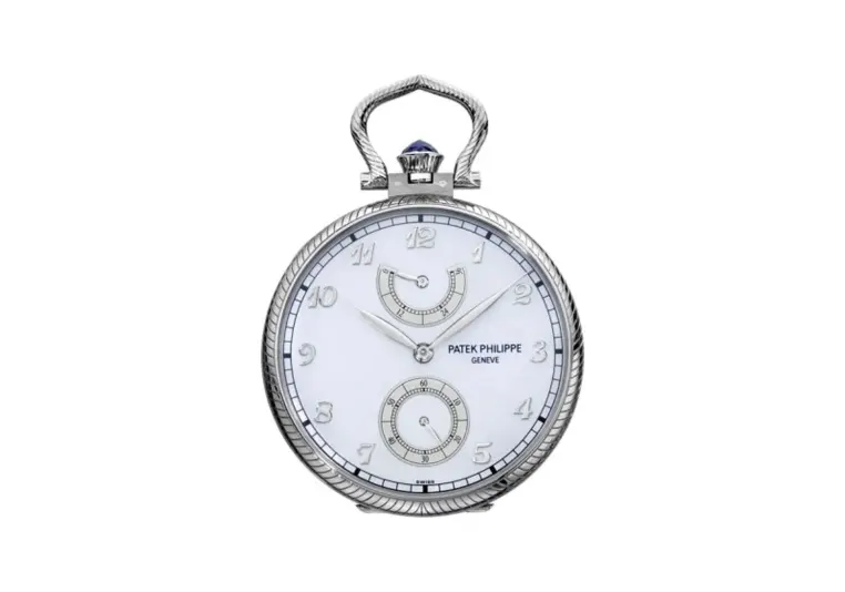 Patek Philippe Pocket Watch Lepine Power Reserve White Gold / Horses