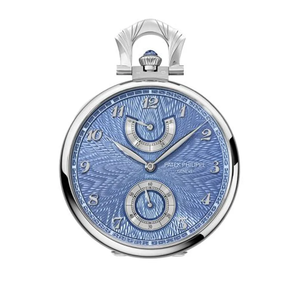 Patek Philippe Pocket Watch Lepine Power Reserve White Gold / Japanese Crane