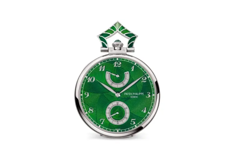 Patek Philippe Pocket Watch Lepine Power Reserve White Gold / Elephant in the Jungle