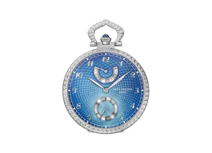 Patek Philippe Pocket Watch Lepine Power Reserve White Gold / Kingfisher