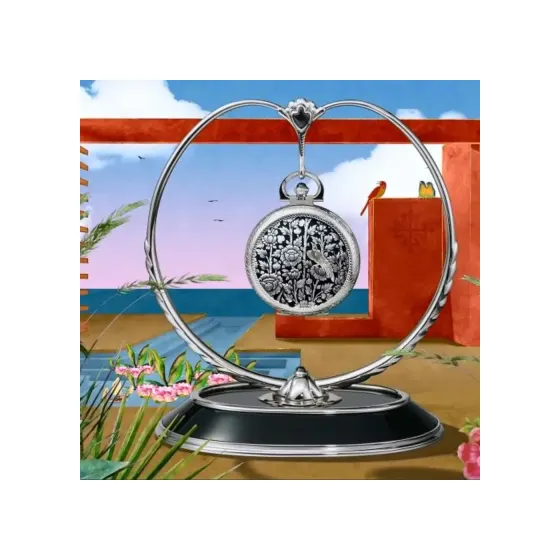 Patek Philippe Pocket Watch Lepine White Gold / Gold Birds