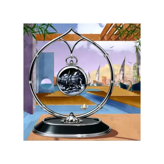 Patek Philippe Pocket Watch Lepine White Gold / Old Port of Singapore