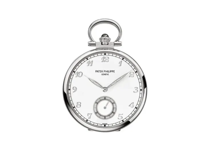 Patek Philippe Pocket Watch Lepine White Gold / View of Geneva