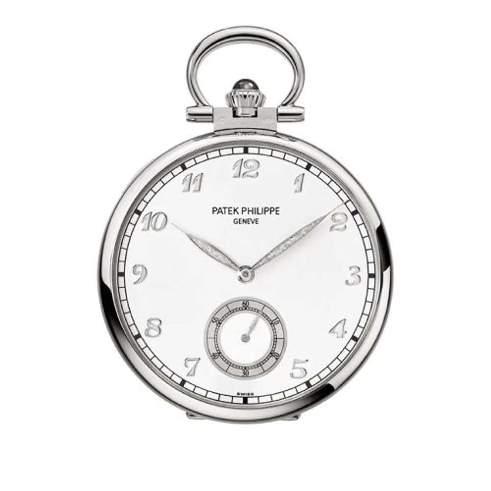 Patek Philippe Pocket Watch Lepine White Gold / View of Geneva