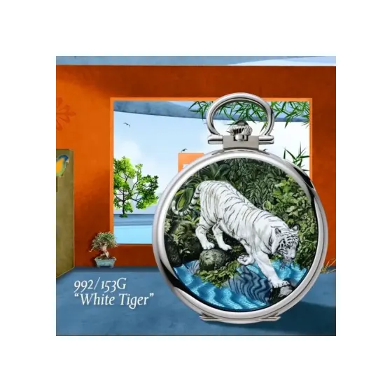 Patek Philippe Pocket Watch Lepine White Gold / White Tiger