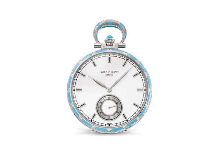 Patek Philippe Pocket Watch Lepine White Gold / Portrait of an Indian