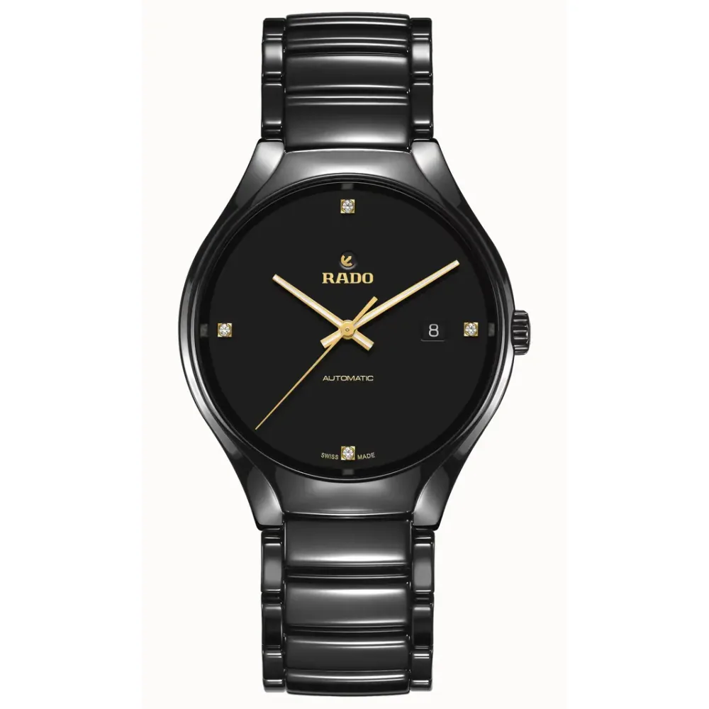 Rado True Round Automatic Diamonds, High-Tech Ceramic, Titanium / PVD