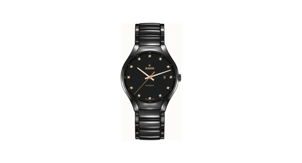 Rado True Round Automatic Diamonds, High-Tech Ceramic, Titanium / PVD
