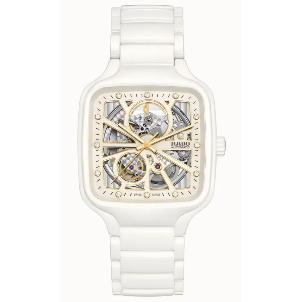 Rado True Square Automatic Open Heart, High-Tech Ceramic