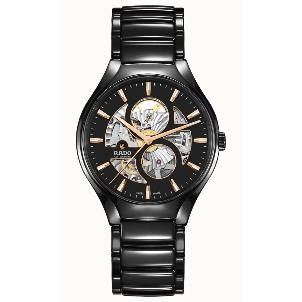 Rado True Round Automatic Open Heart, High-Tech Ceramic, Titanium / PVD