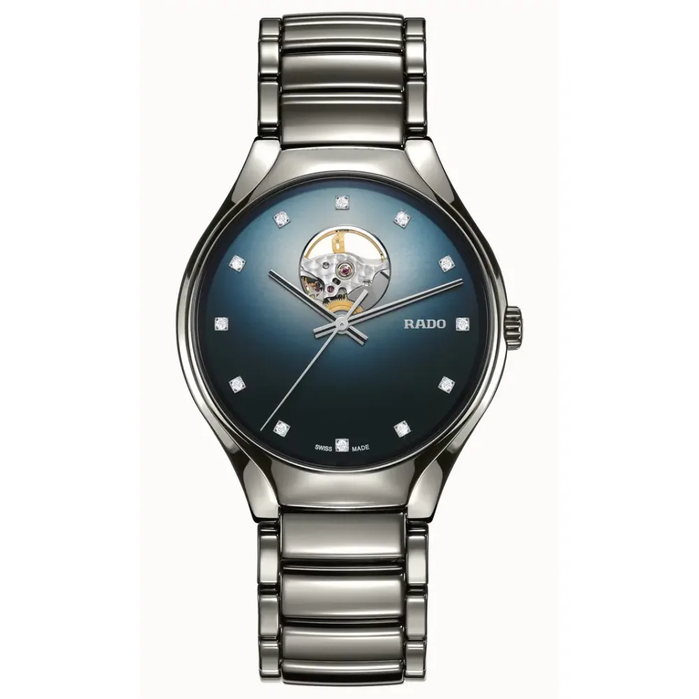 Rado True Round Secret Diamonds, Plasma High-Tech Ceramic, Titanium