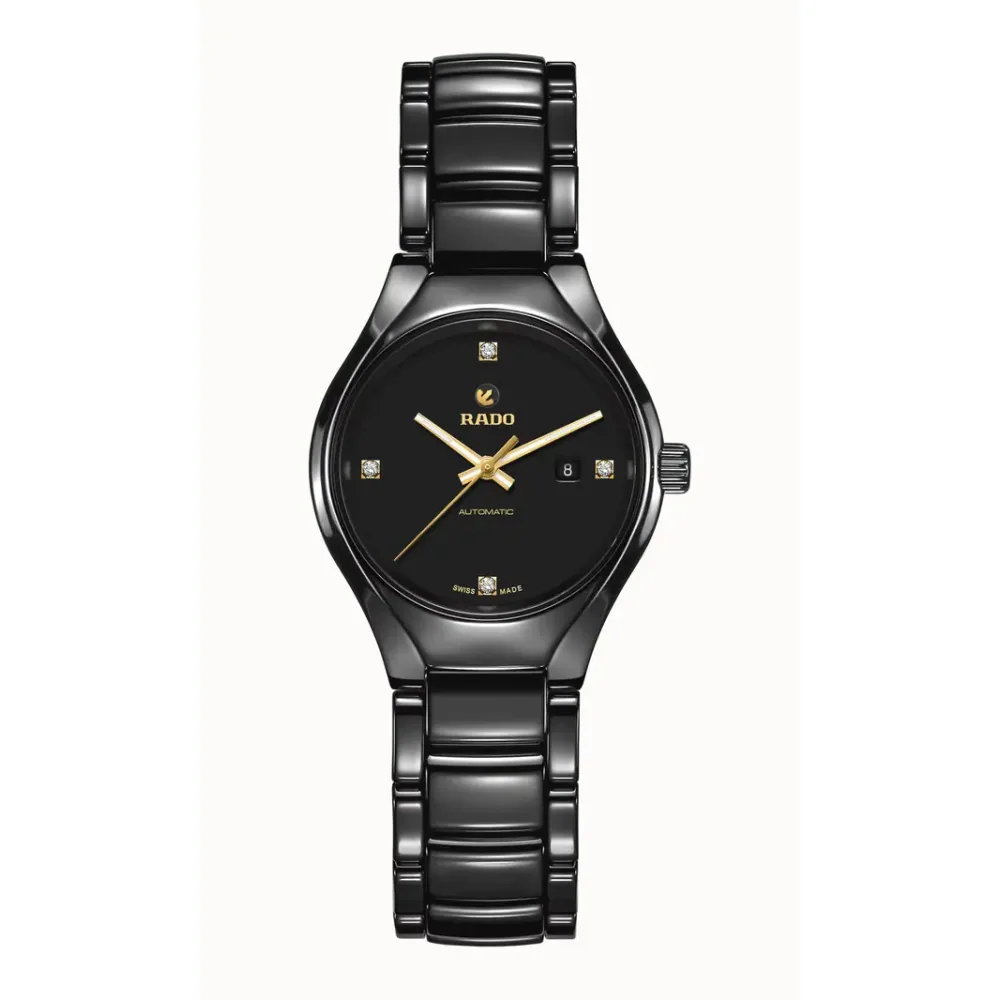 Rado True Round Automatic Diamonds, High-Tech Ceramic, Titanium / PVD