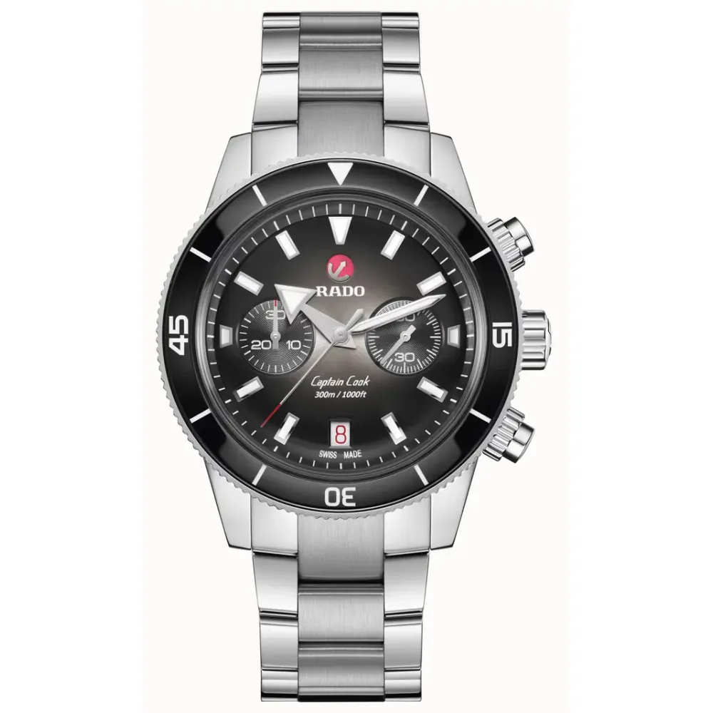 Rado Captain Cook Automatic Chronograph, High-Tech Ceramic, Stainless Steel