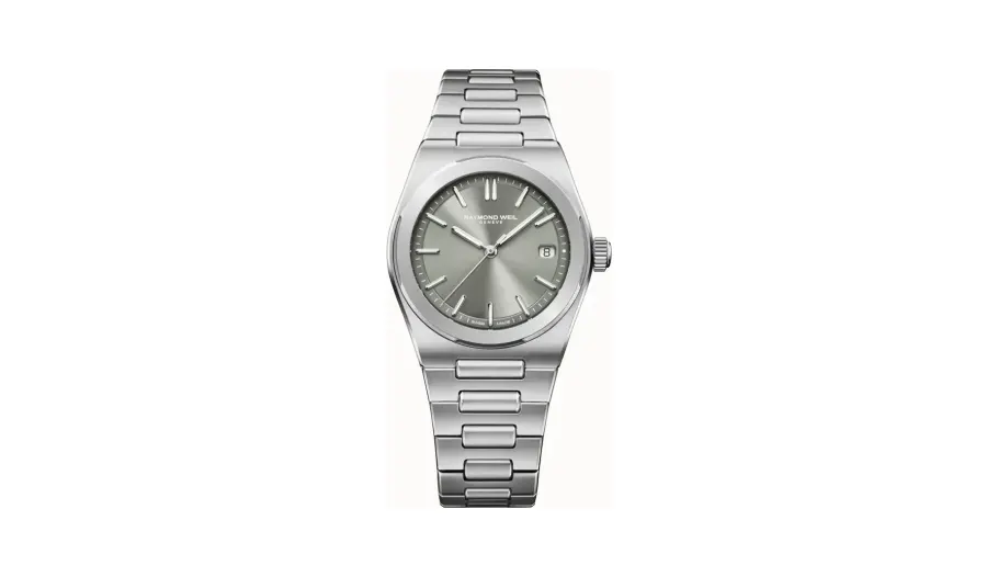 Raymond Weil A.R.T. Men's Automatic Sage Grey Dial Stainless Steel Bracelet Watch, 38 mm