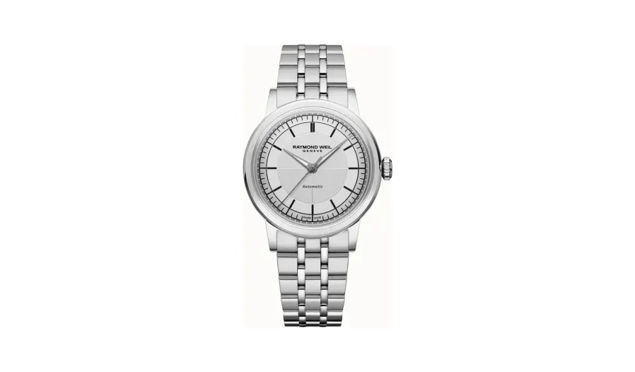 Raymond Weil Millesime Automatic Central Seconds Silver Dial Watch, 35 mm