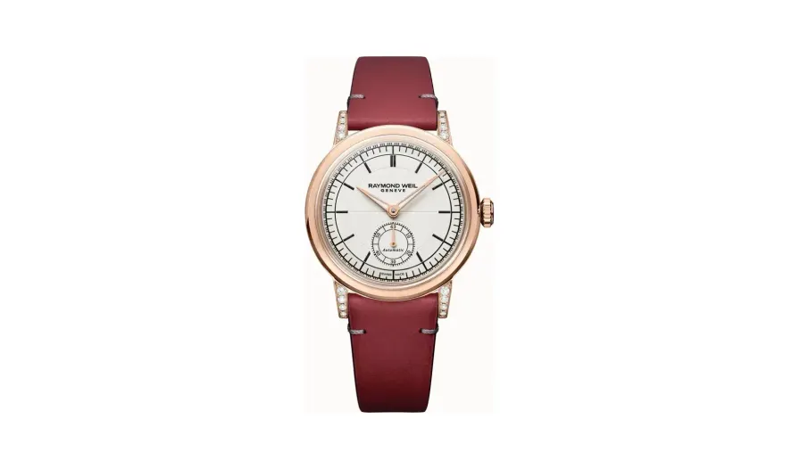 Raymond Weil Millesime Automatic Small Seconds Diamonds Watch, 35mm, 35 mm cream dial
