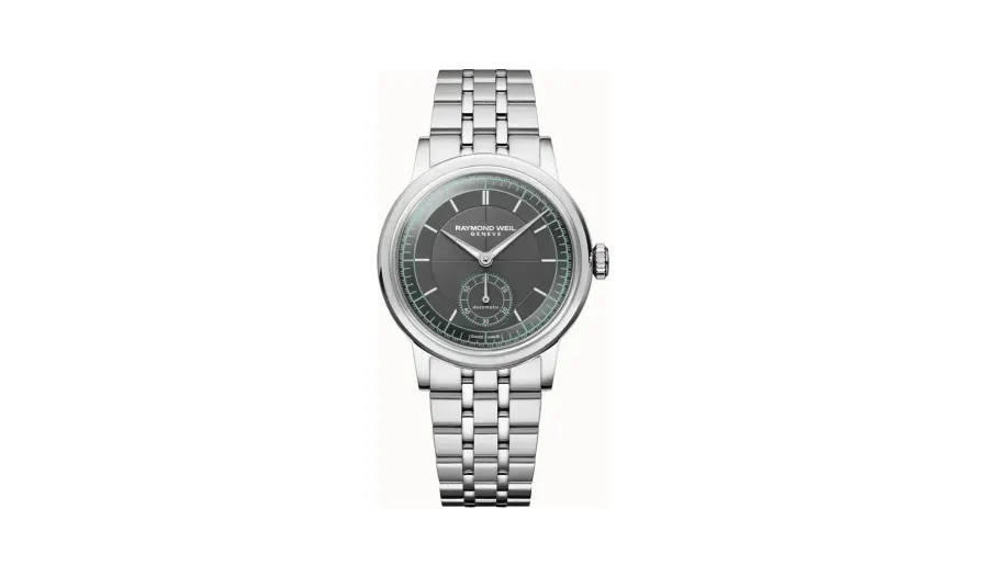 Raymond Weil Millesime Automatic Small Seconds Menthol Minute Track Bracelet Watch, 35mm
