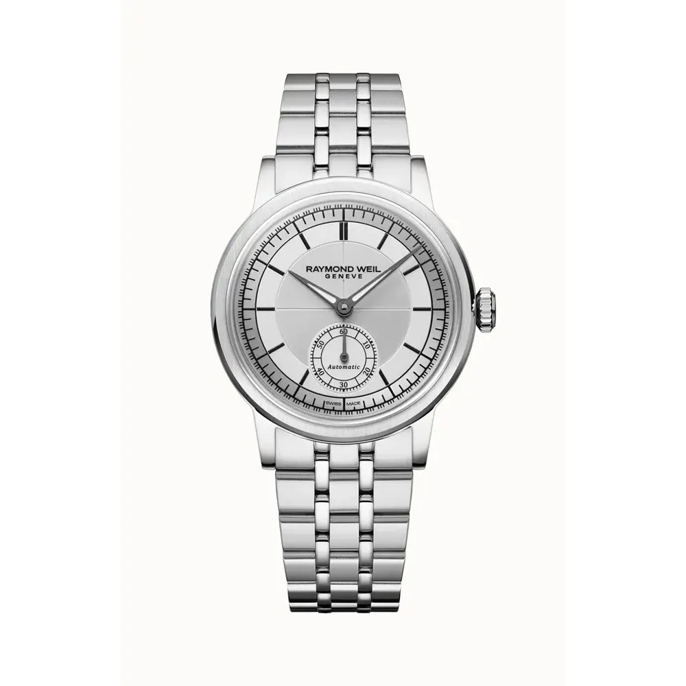 Raymond Weil Millesime Automatic Small Seconds Silver Dial Watch, 35mm, 35 mm
