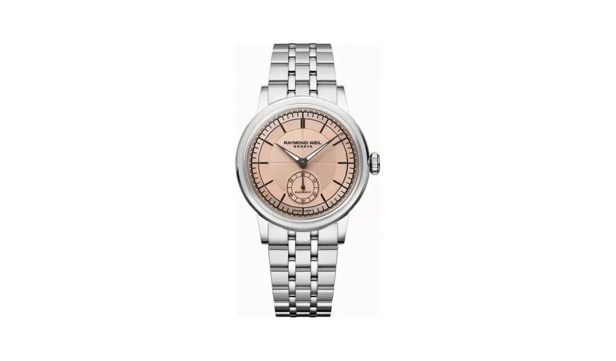 Raymond Weil Millesime Automatic Small Seconds Salmon Dial Bracelet Watch, 35mm