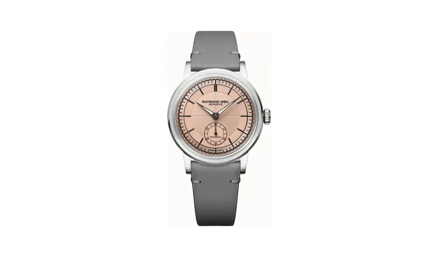 Raymond Weil Millesime Automatic Small Seconds Salmon Dial Watch, 35mm