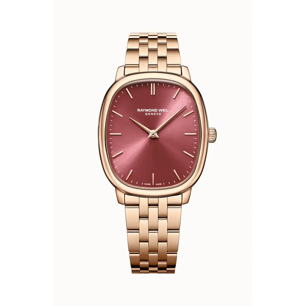 Raymond Weil Toccata Heritage Red Grape Dial Mechanical Bracelet Watch, 33 x 38 mm