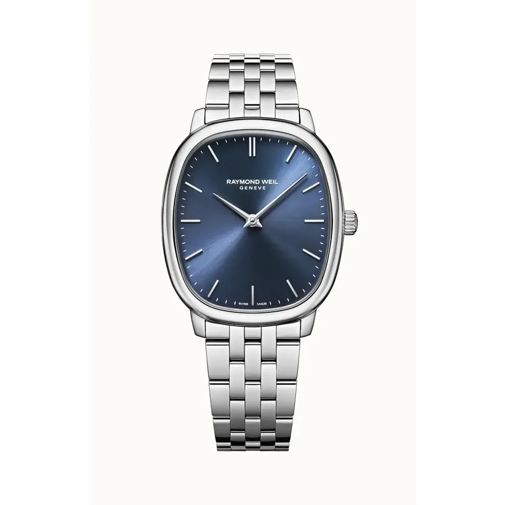 Raymond Weil Toccata Heritage Blue dial Mechanical Bracelet Watch, 33 x 38 mm