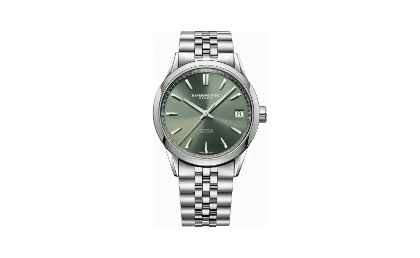 Raymond Weil Freelancer Men's Automatic Green Dial Stainless Steel Bracelet Watch, 40 mm