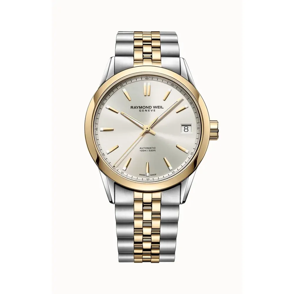 Raymond Weil Freelancer Men's Automatic Classic Two-Tone Yellow Gold Date Watch, 40 mm